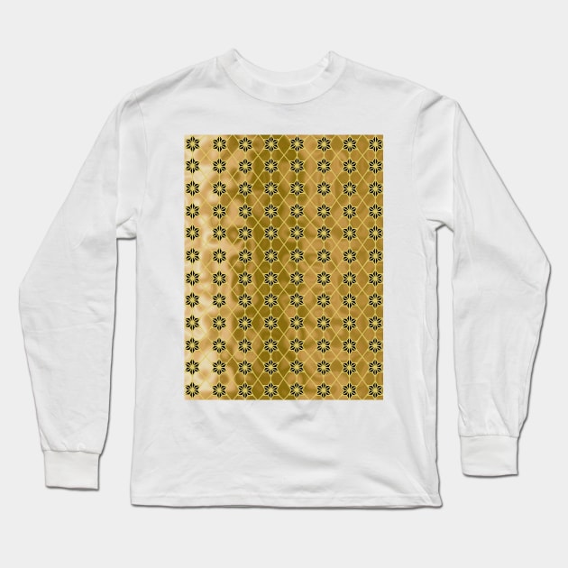 Sepia Stars Geometrics Long Sleeve T-Shirt by SartorisArt1